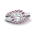 Thumbnail 30 - swirl-halo-diamond-and-pink-sapphire-engagement-ring-with-baguette-in-FD10355RORGSADRPIANGLE3-NL-WG