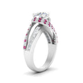 Thumbnail 33 - swirl-halo-diamond-and-pink-sapphire-engagement-ring-with-baguette-in-FD10355RORGSADRPIANGLE3-NL-WG
