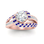 Load image into Gallery viewer, swirl-halo-diamond-and-sapphire-engagement-ring-with-baguette-in-FD10355RORGSABLANGLE3-NL-RG
