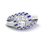 Load image into Gallery viewer, swirl-halo-diamond-and-sapphire-engagement-ring-with-baguette-in-FD10355RORGSABLANGLE3-NL-WG
