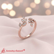 Swirl Leaf Promise Ring