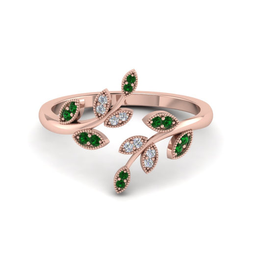 open-leaf-fashion-diamond-engagement-ring-with-emerald-in-14K-rose-gold-FD8342GEMGR-NL-RG-Box