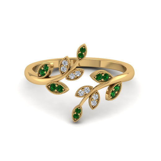 swirl-leaf-promise-diamond-ring-with-emerald-in-14K-yellow-gold-FD8342GEMGR-NL-YG