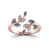 Load image into Gallery viewer, swirl-leaf-promise-diamond-ring-with-ice-blue-topaz-in-14K-rose-gold-FD8342GICBLTO-NL-RG