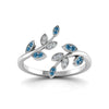 Load image into Gallery viewer, swirl-leaf-promise-diamond-ring-with-ice-blue-topaz-in-14K-white-gold-FD8342GICBLTO-NL-WG