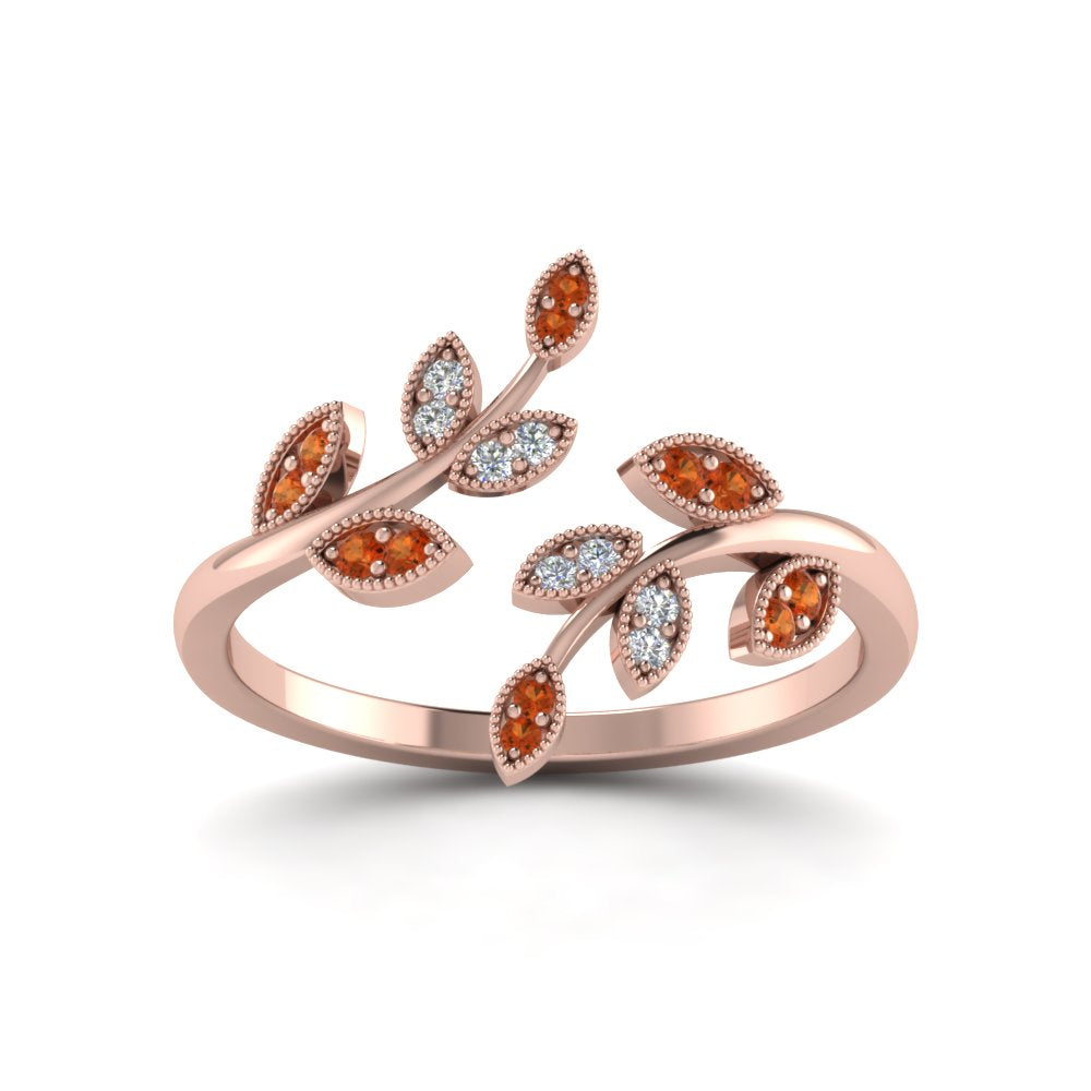swirl-leaf-promise-diamond-ring-with-orange-sapphire-in-14K-rose-gold-FD8342GSAOR-NL-RG