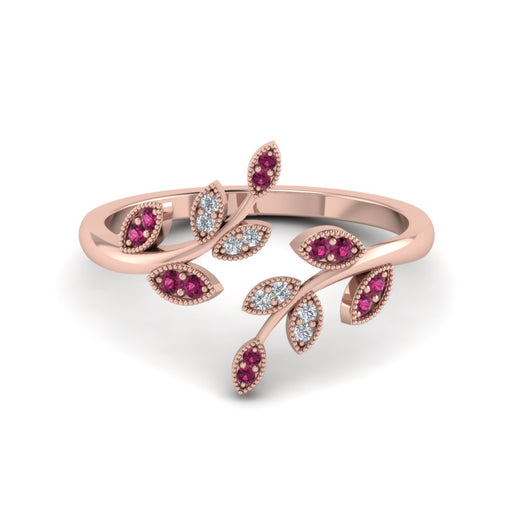 swirl-leaf-promise-diamond-ring-with-pink-sapphire-in-14K-rose-gold-FD8342GSADRPI-NL-RG