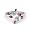 Load image into Gallery viewer, swirl-leaf-promise-diamond-ring-with-pink-sapphire-in-14K-white-gold-FD8342GSADRPI-NL-WG
