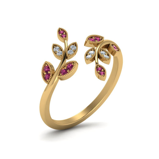 swirl-leaf-promise-diamond-ring-with-pink-sapphire-in-14K-yellow-gold-FD8342GSADRPI-NL-YG