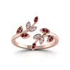 Load image into Gallery viewer, swirl-leaf-promise-diamond-ring-with-ruby-in-14K-rose-gold-FD8342GRUDR-NL-RG