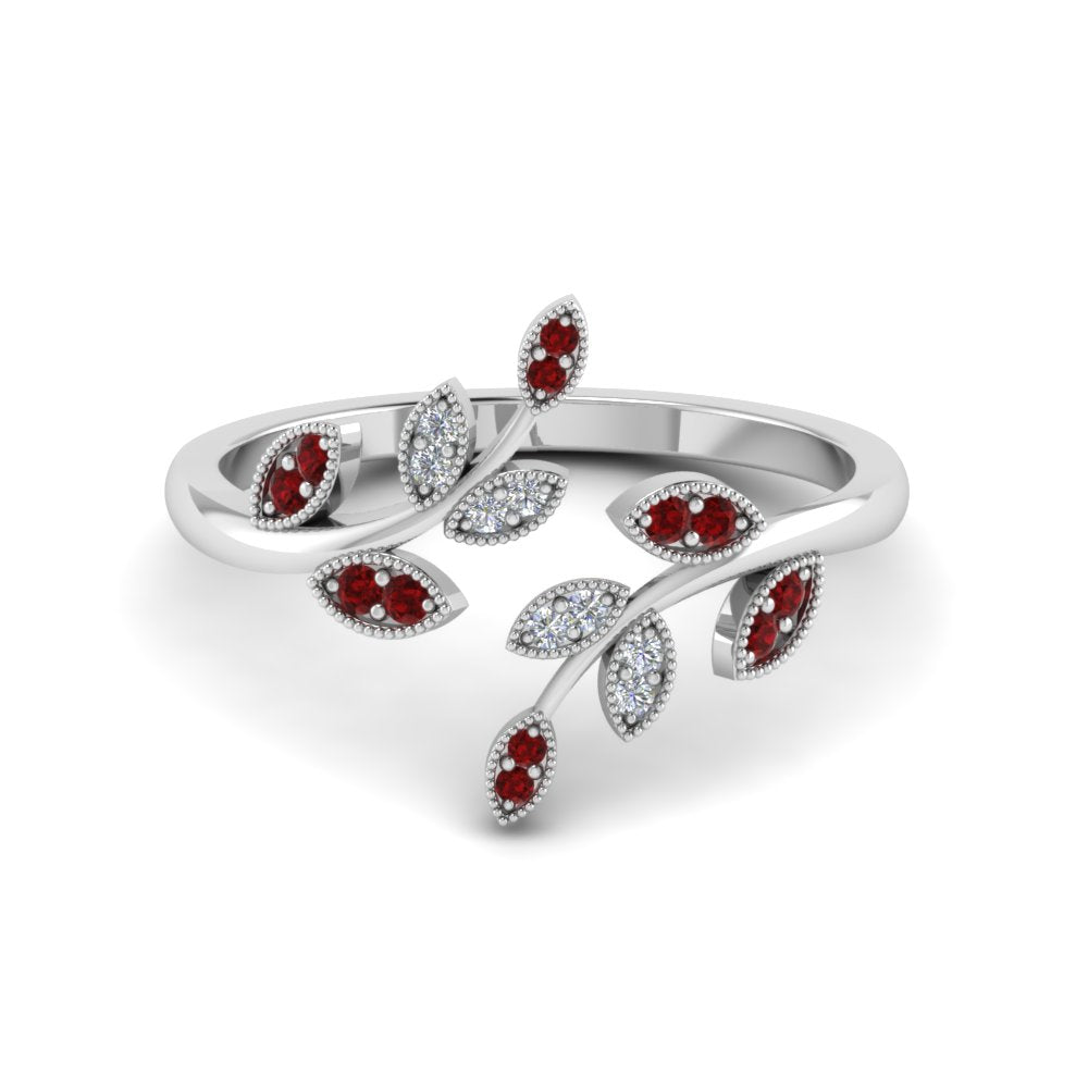 swirl-leaf-promise-diamond-ring-with-ruby-in-14K-white-gold-FD8342GRUDR-NL-WG