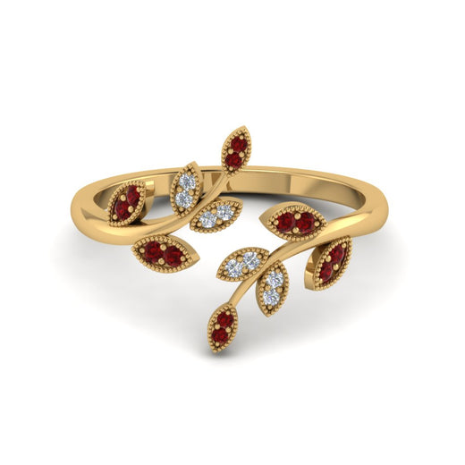 swirl-leaf-promise-diamond-ring-with-ruby-in-14K-yellow-gold-FD8342GRUDR-NL-YG