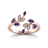 Load image into Gallery viewer, swirl-leaf-promise-diamond-ring-with-sapphire-in-rose-gold-FD8342GSABL-NL-RG