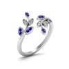 Load image into Gallery viewer, swirl-leaf-promise-diamond-ring-with-sapphire-in-14K-white-gold-FD8342GSABL-NL-WG
