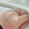 Load image into Gallery viewer, swirl-leaf-promise-diamond-ring-with-sapphire-in-rose-gold-FD8342GSABL-NL-RG