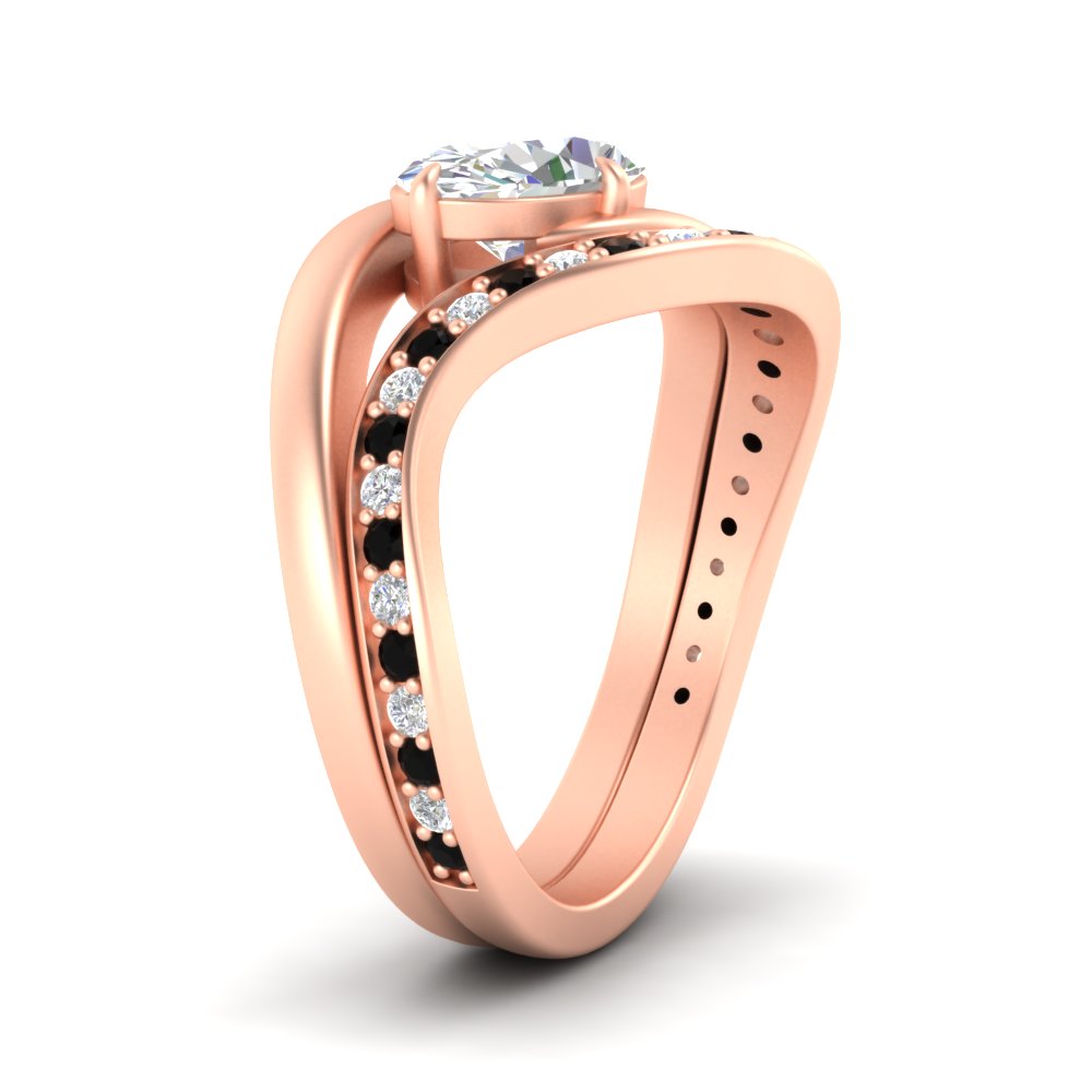 swirl-oval-east-west-black-diamond-wedding-ring-set-in-rose-gold-fd11522gblack-nl-rg