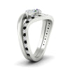Load image into Gallery viewer, swirl-oval-east-west-black-diamond-wedding-ring-set-in-white-gold-fd11522gblack-nl-wg