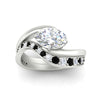 Load image into Gallery viewer, swirl-oval-east-west-black-diamond-wedding-ring-set-in-white-gold-fd11522gblack-nl-wg