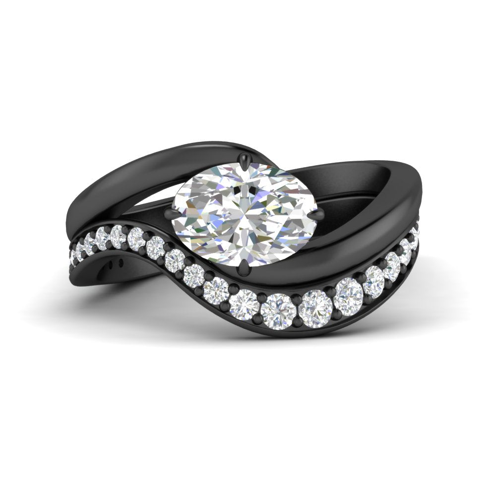 swirl-oval-east-west-diamond-wedding-ring-set-in-black-gold-fd11522-nl-bg