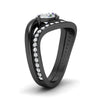 Load image into Gallery viewer, swirl-oval-east-west-diamond-wedding-ring-set-in-black-gold-fd11522-nl-bg