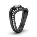 Thumbnail 20 - swirl-oval-east-west-diamond-wedding-ring-set-in-black-gold-fd11522-nl-bg