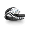 Load image into Gallery viewer, swirl-oval-east-west-diamond-wedding-ring-set-in-black-gold-fd11522-nl-bg
