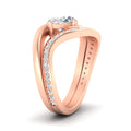 Thumbnail 12 - swirl-oval-east-west-diamond-wedding-ring-set-in-rose-gold-fd11522-nl-rg