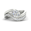 Thumbnail 13 - swirl-oval-east-west-diamond-wedding-ring-set-in-white-gold-fd11522-nl-wg