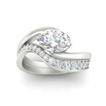 Load image into Gallery viewer, swirl-oval-east-west-diamond-wedding-ring-set-in-white-gold-fd11522-nl-wg
