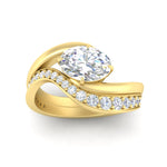 Load image into Gallery viewer, swirl-oval-east-west-diamond-wedding-ring-set-in-yellow-gold-fd11522-nl-yg

