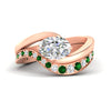 Load image into Gallery viewer, swirl-oval-east-west-emerald-wedding-ring-set-in-rose-gold-fd11522gemgr-nl-rg