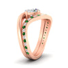 Load image into Gallery viewer, swirl-oval-east-west-emerald-wedding-ring-set-in-rose-gold-fd11522gemgr-nl-rg