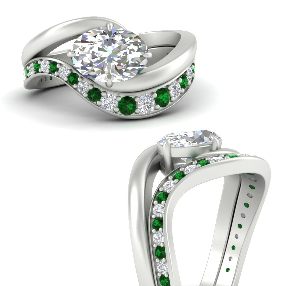 swirl-oval-east-west-emerald-wedding-ring-set-in-white-gold-fd11522gemgr-nl-wg