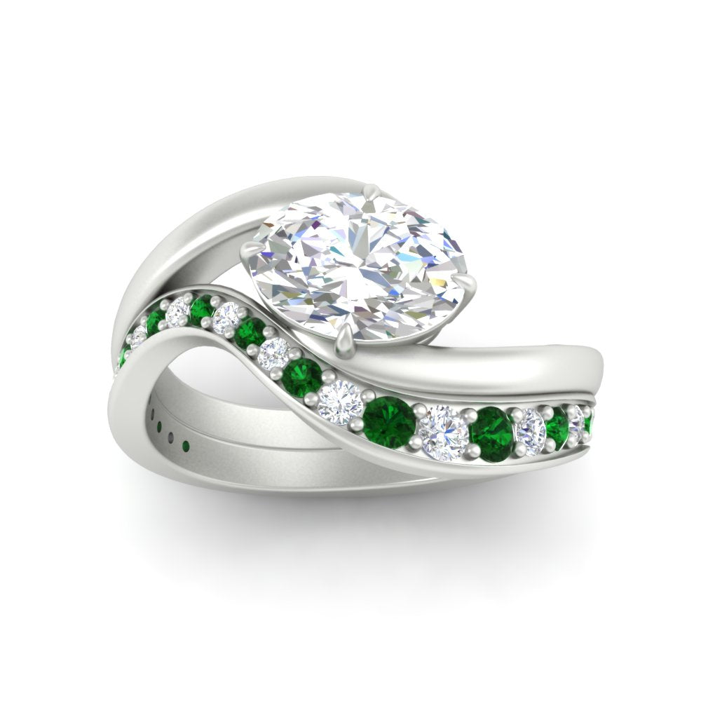 swirl-oval-east-west-emerald-wedding-ring-set-in-white-gold-fd11522gemgr-nl-wg