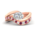 Thumbnail 33 - swirl-oval-east-west-pink-sapphire-wedding-ring-set-in-rose-gold-fd11522gsadrpi-nl-rg