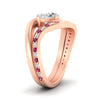 Load image into Gallery viewer, swirl-oval-east-west-pink-sapphire-wedding-ring-set-in-rose-gold-fd11522gsadrpi-nl-rg