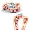 Load image into Gallery viewer, swirl-oval-east-west-pink-sapphire-wedding-ring-set-in-rose-gold-fd11522gsadrpi-nl-rg