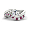 Load image into Gallery viewer, swirl-oval-east-west-pink-sapphire-wedding-ring-set-in-white-gold-fd11522gsadrpi-nl-wg