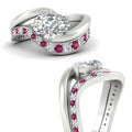 Thumbnail 38 - swirl-oval-east-west-pink-sapphire-wedding-ring-set-in-white-gold-fd11522gsadrpi-nl-wg