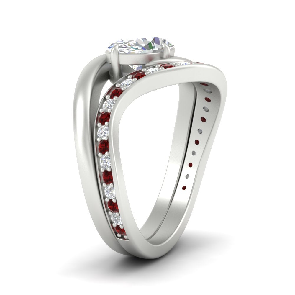 swirl-oval-east-west-ruby-wedding-ring-set-in-white-gold-fd11522grudr-nl-wg