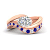 Load image into Gallery viewer, swirl-oval-east-west-sapphire-wedding-ring-set-in-rose-gold-fd11522gsabl-nl-rg