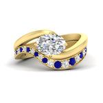 Load image into Gallery viewer, swirl-oval-east-west-sapphire-wedding-ring-set-in-yellow-gold-fd11522gsabl-nl-yg
