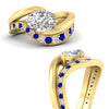 Load image into Gallery viewer, swirl-oval-east-west-sapphire-wedding-ring-set-in-yellow-gold-fd11522gsabl-nl-yg