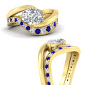 Thumbnail 30 - swirl-oval-east-west-sapphire-wedding-ring-set-in-yellow-gold-fd11522gsabl-nl-yg