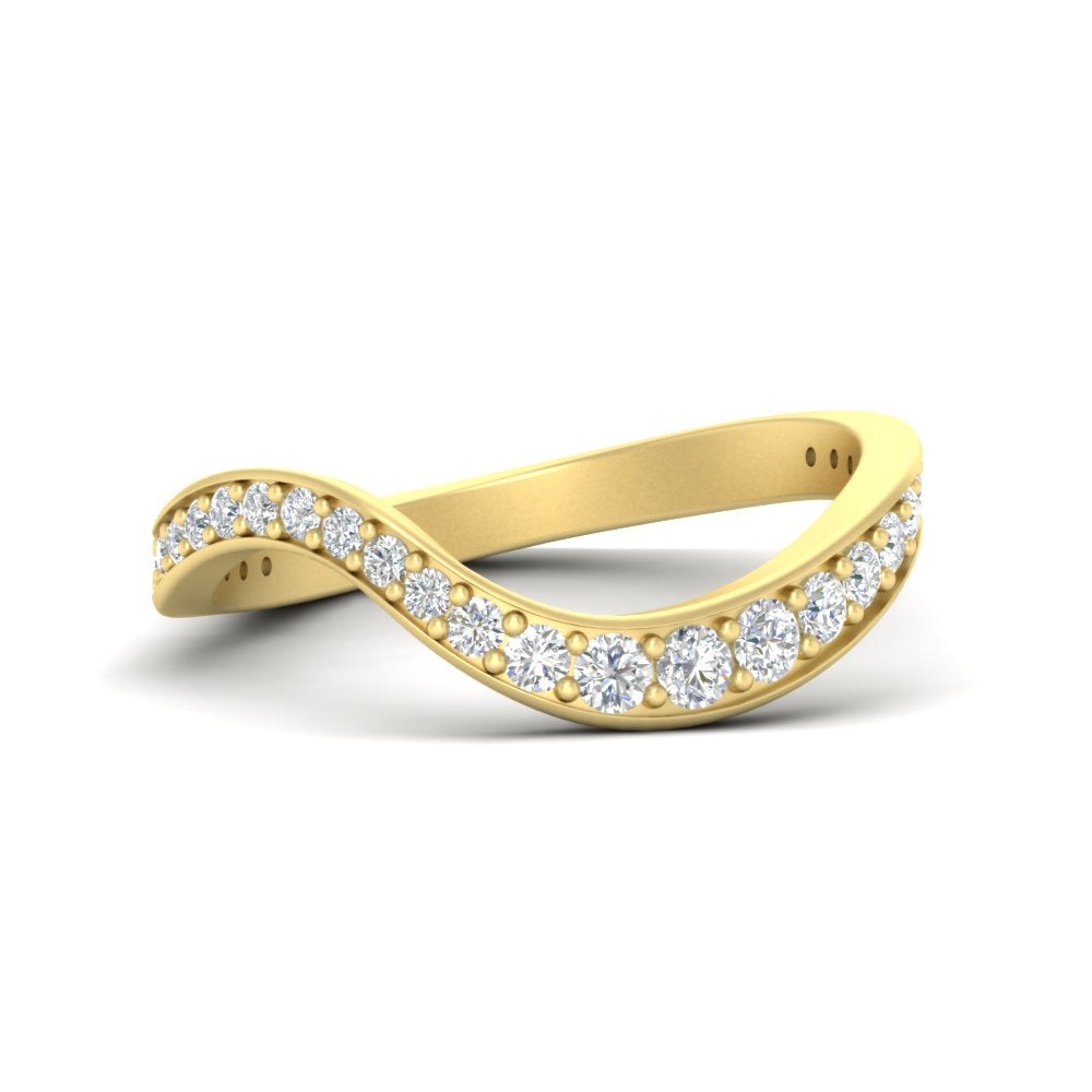 Swirl Pave Diamond Band