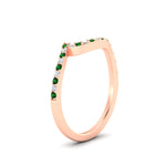 Load image into Gallery viewer, swirl-pave-emerald-wedding-band-in-rose-gold-fdens7806ovbgemgrangle2-nl-rg.jpg?v=1759992381
