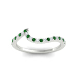 Load image into Gallery viewer, swirl-pave-emerald-wedding-band-in-white-gold-fdens7806ovbgemgrangle5-nl-wg.jpg?v=1759992381
