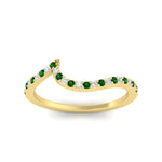 Load image into Gallery viewer, swirl-pave-emerald-wedding-band-in-yellow-gold-fdens7806ovbgemgrangle5-nl-yg.jpg?v=1759992381

