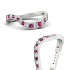 Load image into Gallery viewer, swirl-pave-pink-sapphire-wedding-band-in-white-gold-fd11522bgsadrpiangle3-nl-wg