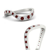 Load image into Gallery viewer, swirl-pave-ruby-wedding-band-in-white-gold-fd11522bgrudrangle3-nl-wg